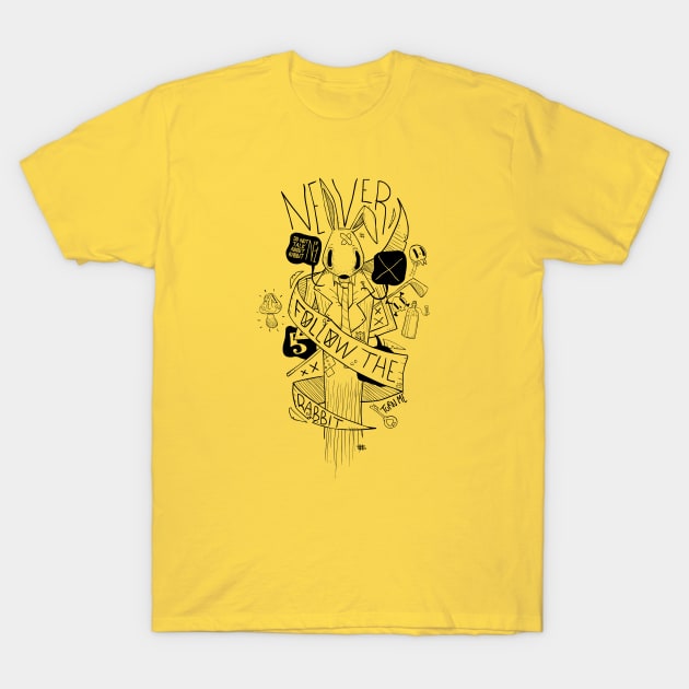 Follow the Rabbit T-Shirt by Bishok